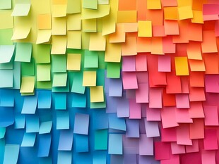 多彩便签墙 创意视觉盛宴