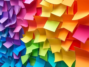 缤纷多彩便签纸墙面