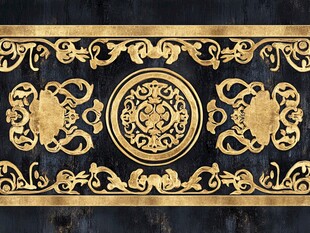 黑金古典花纹装饰图案