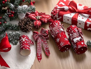 圣诞礼品包装装饰素材