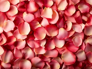浪漫玫瑰花瓣铺满画面