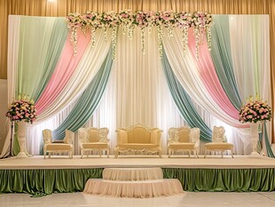 梦幻多彩婚礼舞台布置