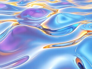 幻彩流动液体纹理背景