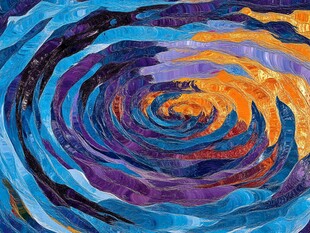 绚丽色彩旋涡抽象艺术画