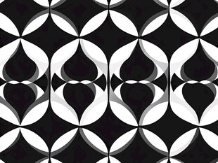 黑白几何无缝花纹图案
