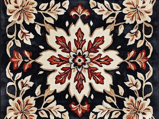 复古花卉图案精美地毯