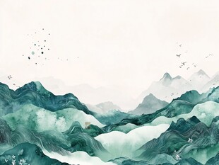 水墨青山间 诗意山水景