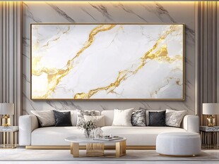 奢华大理石挂画客厅装饰