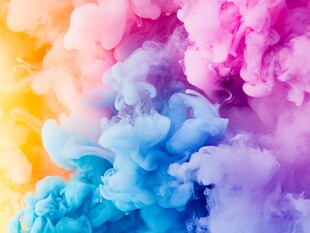 梦幻彩色烟雾绽放