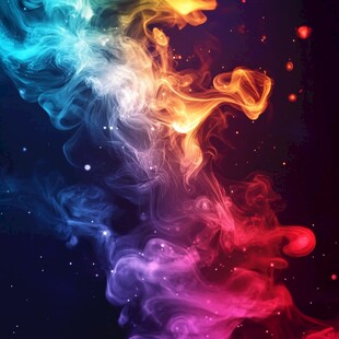 梦幻炫彩烟雾特效画面