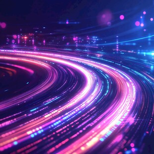 炫彩流光数字科技动感轨迹