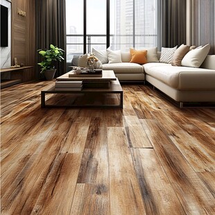 时尚客厅的木纹地板风采