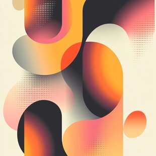 抽象几何色彩渐变艺术图形