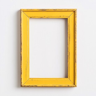 黄色复古风木质相框