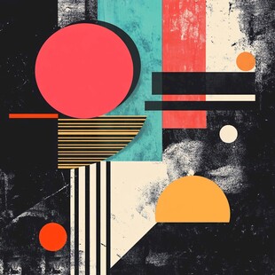 抽象几何图形艺术插画