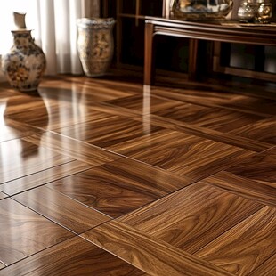 复古实木拼花地板家居场景