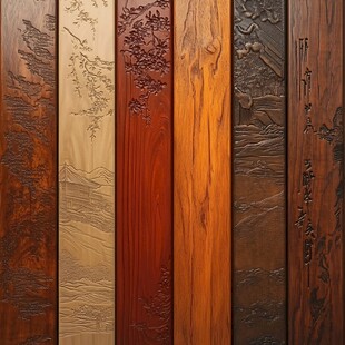 精美木雕木板展示