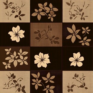 复古花卉拼接图案设计素材