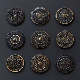 复古精美金属纽扣展示