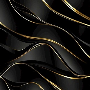 黑金曲线动感抽象背景图