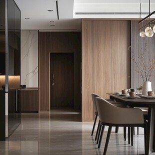 现代简约风餐厅与入户设计
