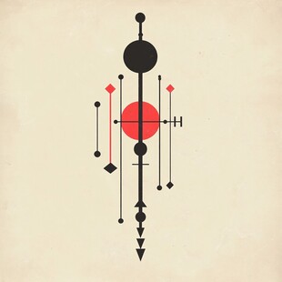 简约几何抽象艺术装饰图案