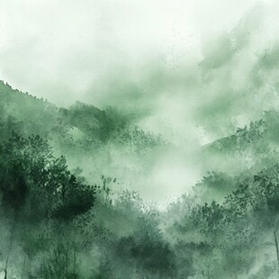 雾霭山林 绿意氤氲