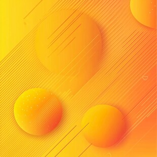 橙黄渐变圆球抽象背景图