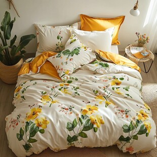 清新花卉风床上用品套装