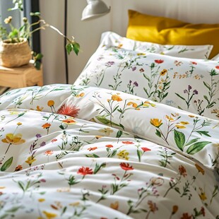 田园风花卉图案床上用品