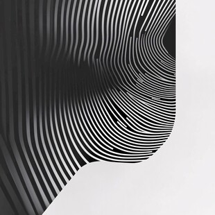 黑白线条抽象艺术图形