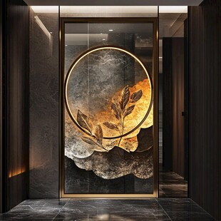 现代奢华玄关艺术装饰屏风