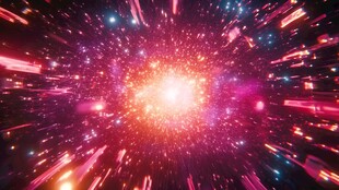 梦幻绚烂的宇宙星云爆发