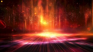 炫彩科幻光影舞台背景