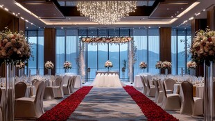 浪漫室内婚礼场地布置