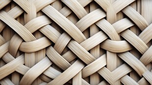 精致竹编纹理特写