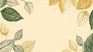 叶韵边框 清新自然背景图