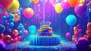 梦幻生日派对场景布置