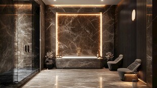 奢华大理石浴室优雅设计