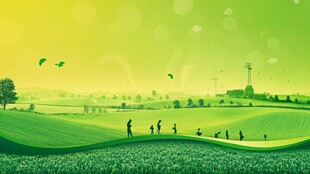 春日田野上的欢乐时光