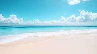 梦幻海滩 蓝天碧海白沙