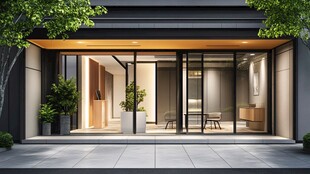 现代简约风住宅入户门设计