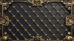 奢华黑金菱格纹装饰背景
