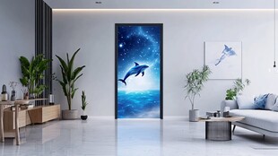 梦幻海豚星空主题入户门