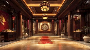 中式豪华大厅尽显典雅风范