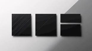 简约黑色几何图形组合