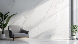 简约大理石客厅单人椅景致