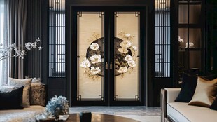 中式典雅双开屏风门客厅