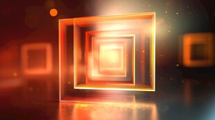 炫彩发光嵌套方形特效