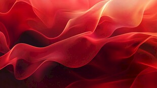 红色动感飘带抽象背景图